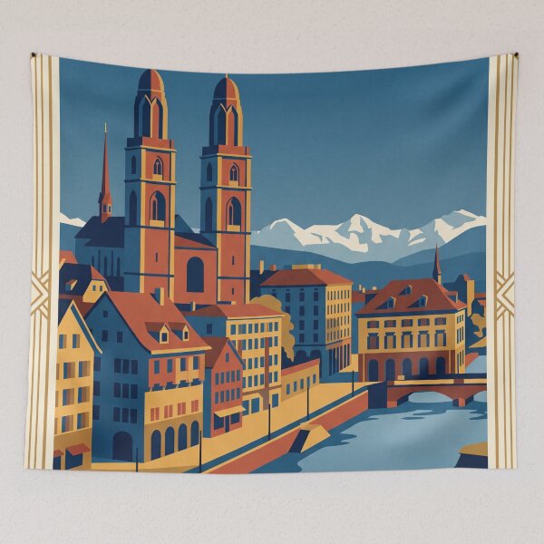 Item preview, Zurich Switzerland Vintage Travel designed and sold by Bomax121.