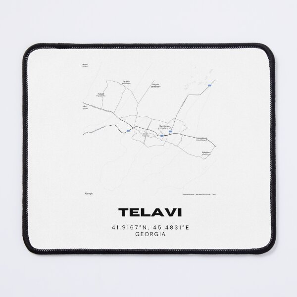 Item preview, Telavi Georgia Minimalist City Map with Coordinates | Modern Street Map Art Print designed and sold by RM-Journey.