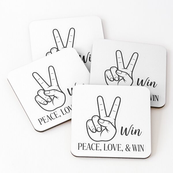 Item preview, Peace Love and Win Victory Hand Sign designed and sold by hjunshop.
