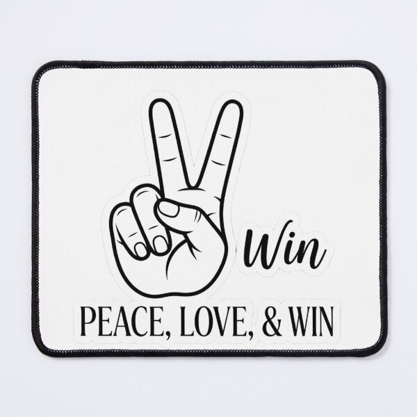 Item preview, Peace Love and Win Victory Hand Sign designed and sold by hjunshop.