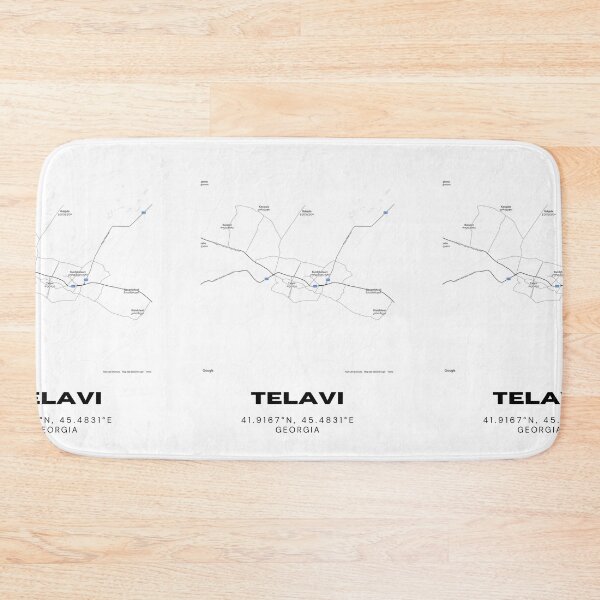 Item preview, Telavi Georgia Minimalist City Map with Coordinates | Modern Street Map Art Print designed and sold by RM-Journey.