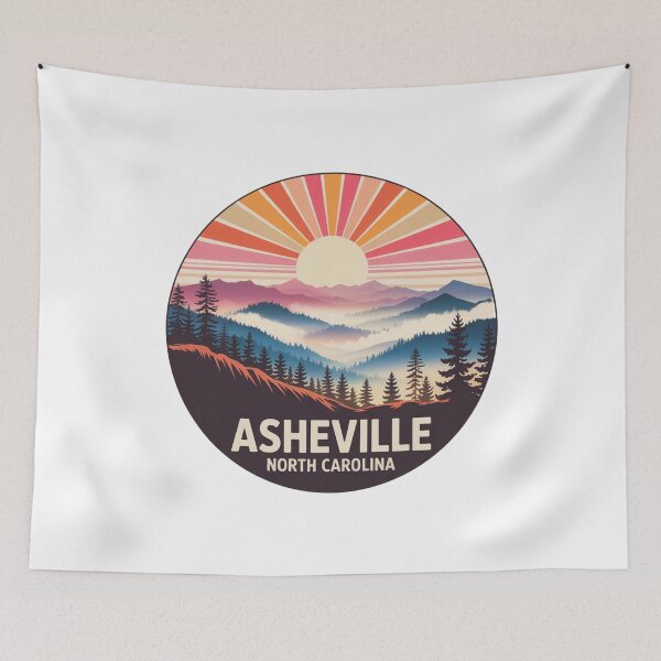 Item preview, Asheville North Carolina: Colorful Mountain Sunrise designed and sold by CircinusStore.