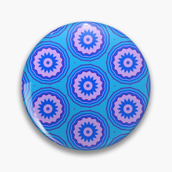 Item preview, Blue Purple Abstract Floral Geometric Pattern designed and sold by SweetLilith.