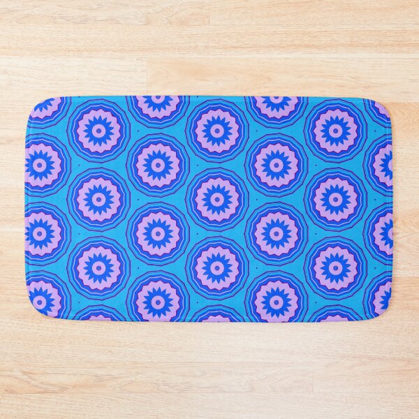 Item preview, Blue Purple Abstract Floral Geometric Pattern designed and sold by SweetLilith.