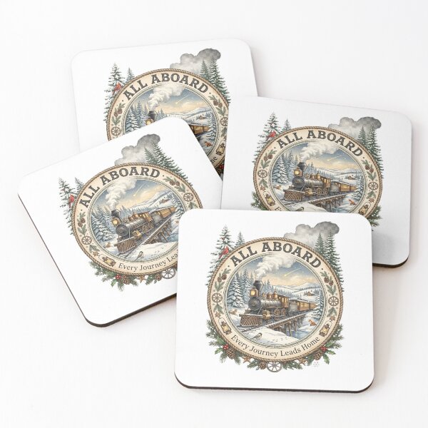Item preview, All Aboard Vintage Christmas Train Heritage Badge designed and sold by Roy & Tiffany.