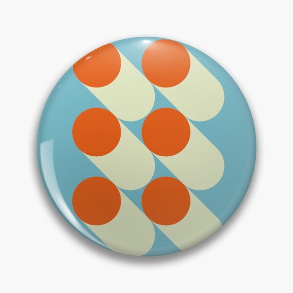 Item preview, Abstract Geometric Orange Circles Retro Bauhaus designed and sold by FaizArtShop.