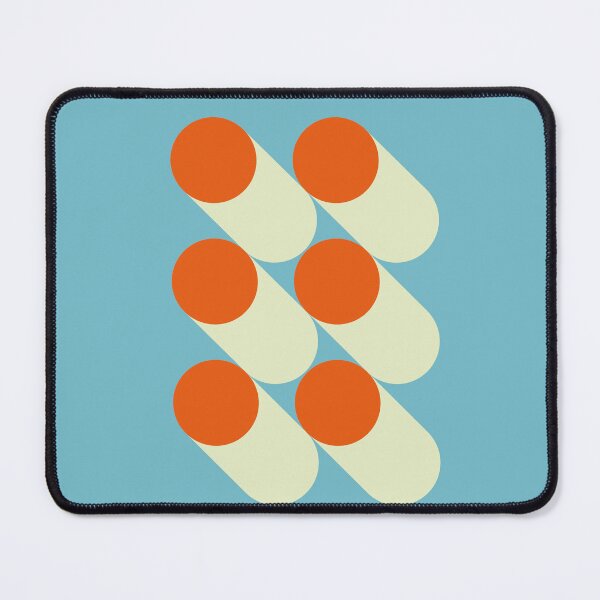Item preview, Abstract Geometric Orange Circles Retro Bauhaus designed and sold by FaizArtShop.