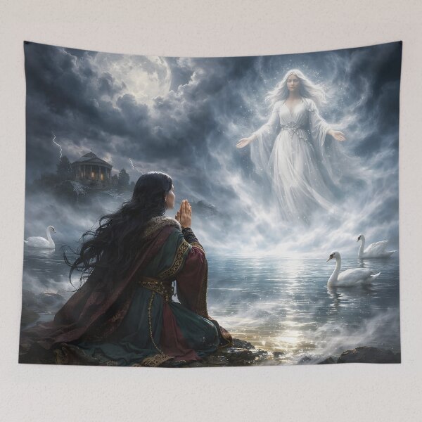 Item preview, Morgaine Prays to the Lady of Avalon – Sacred Avalon Devotion designed and sold by SoniaSarkali.