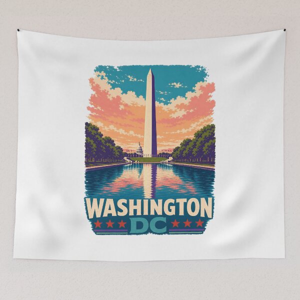 Item preview, Washington DC Sunset – Monument Reflection in Teal designed and sold by Fenay Designs.