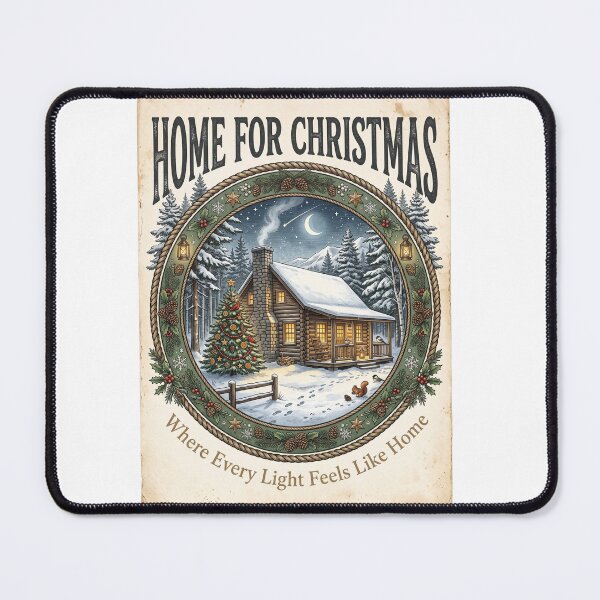 Item preview, Home for Christmas Cozy Cabin Heritage Badge designed and sold by Roy & Tiffany.