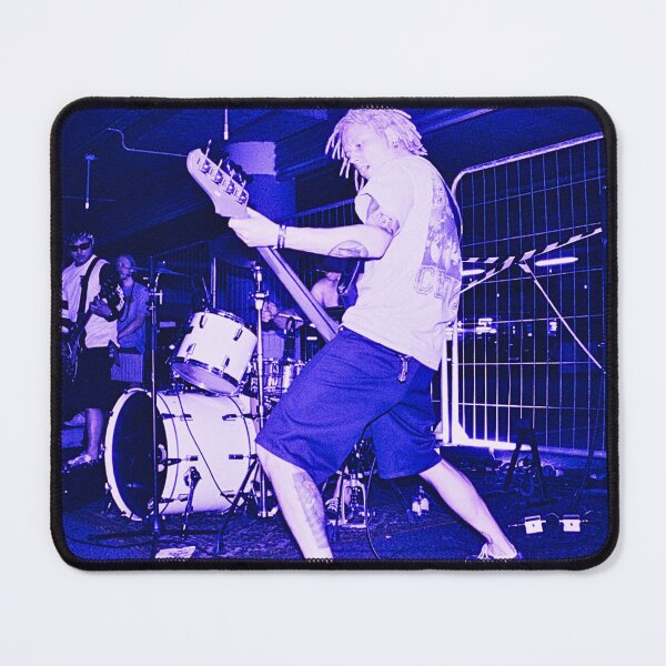Item preview, Rock Band – Electric Guitar Player Blue & Mauve Art designed and sold by Aliss20.