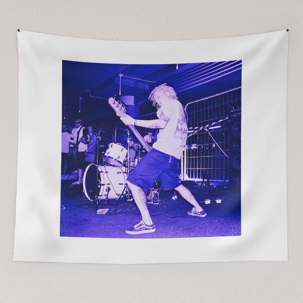 Item preview, Rock Band – Electric Guitar Player Blue & Mauve Art designed and sold by Aliss20.