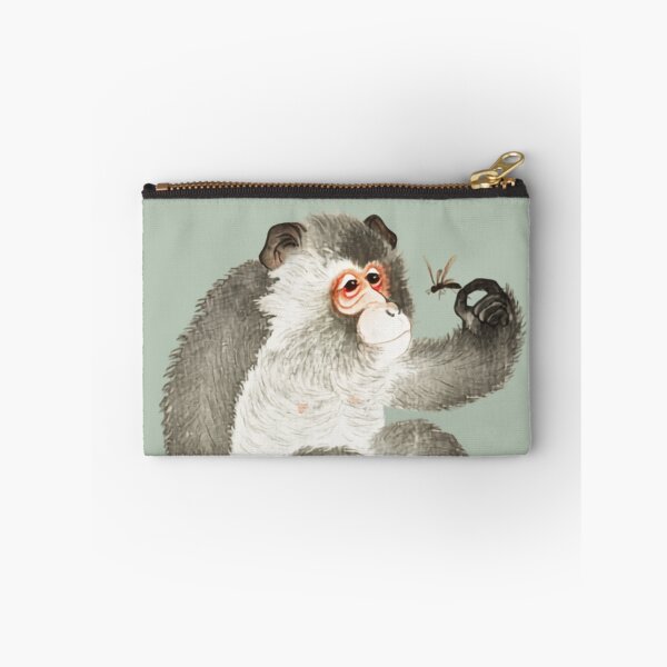 Item preview, Japanese Animal Art - Monkey - Modern Ukiyo-e - Japandi, Sage Green designed and sold by Black Swallow.