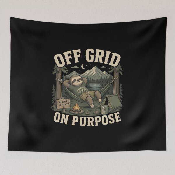 Item preview, Off Grid On Purpose Sloth Camping Hammock  designed and sold by HYPNK.