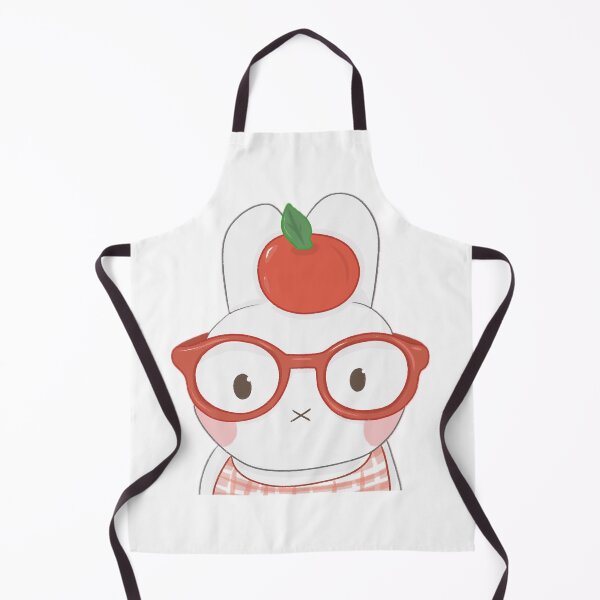 Item preview, Bunny with glasses and an apple on its head designed and sold by Sunshine_doodle_club.