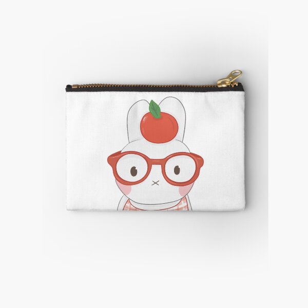 Item preview, Bunny with glasses and an apple on its head designed and sold by Sunshine_doodle_club.