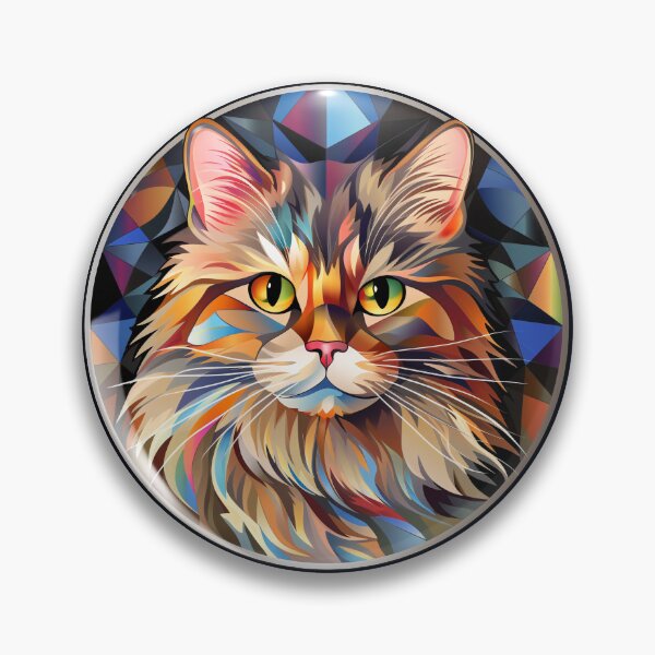 Item preview, Siberian Cat Stained Glass Leadlight Artistic Design Boys Girls designed and sold by rafaeltto.