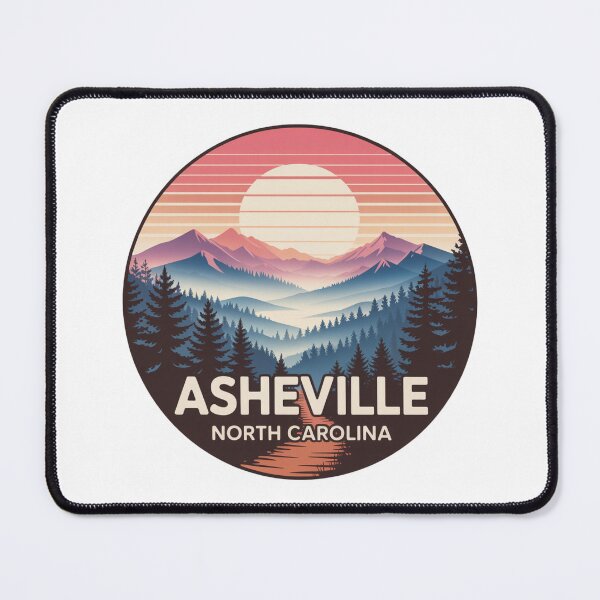Item preview, Asheville North Carolina: Colorful Mountain Trail Sunset designed and sold by CircinusStore.