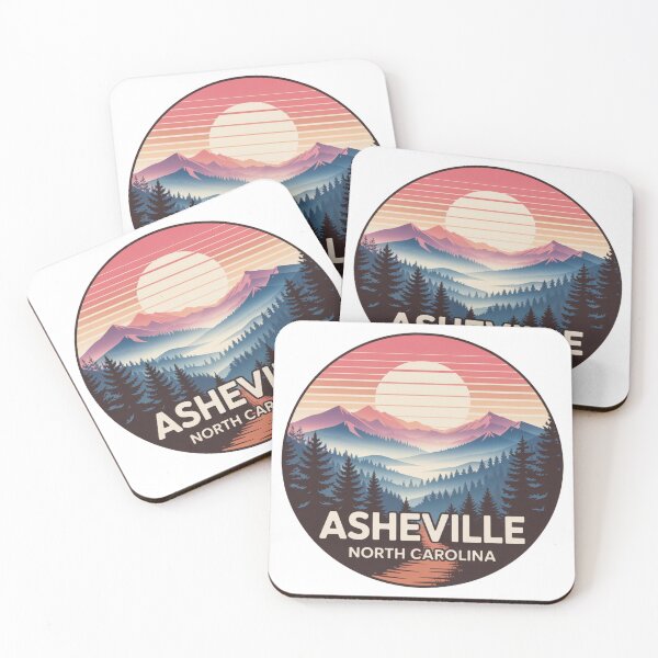 Item preview, Asheville North Carolina: Colorful Mountain Trail Sunset designed and sold by CircinusStore.