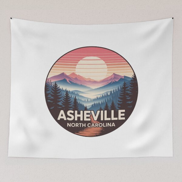 Item preview, Asheville North Carolina: Colorful Mountain Trail Sunset designed and sold by CircinusStore.
