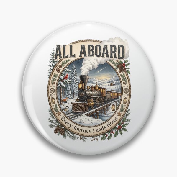 Item preview, All Aboard Christmas Steam Train Winter Journey designed and sold by Roy & Tiffany.