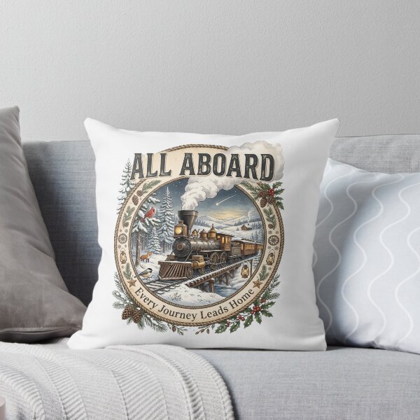 Item preview, All Aboard Christmas Steam Train Winter Journey designed and sold by Roy & Tiffany.