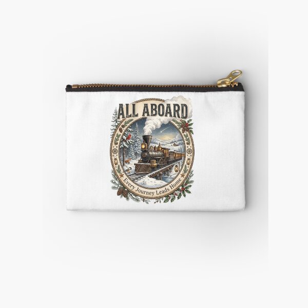 Item preview, All Aboard Christmas Steam Train Winter Journey designed and sold by Roy & Tiffany.