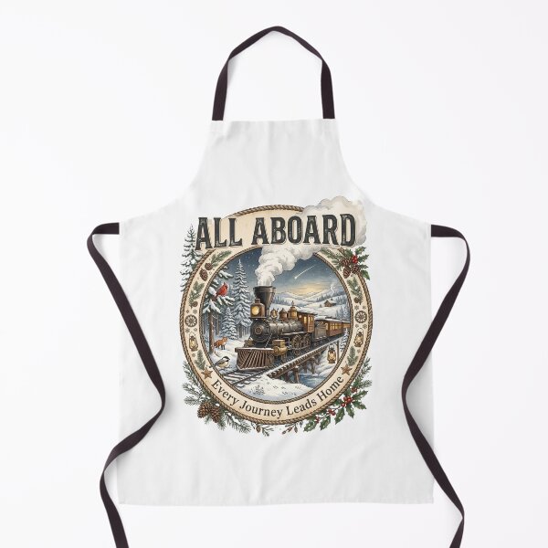 Item preview, All Aboard Christmas Steam Train Winter Journey designed and sold by Roy & Tiffany.