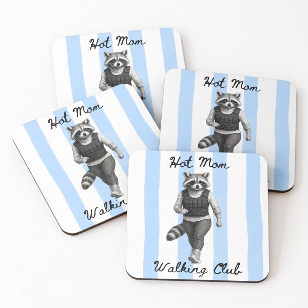 Item preview, Hot Mom Walking Club Raccoon with Stripes  designed and sold by LolaDashStudio.