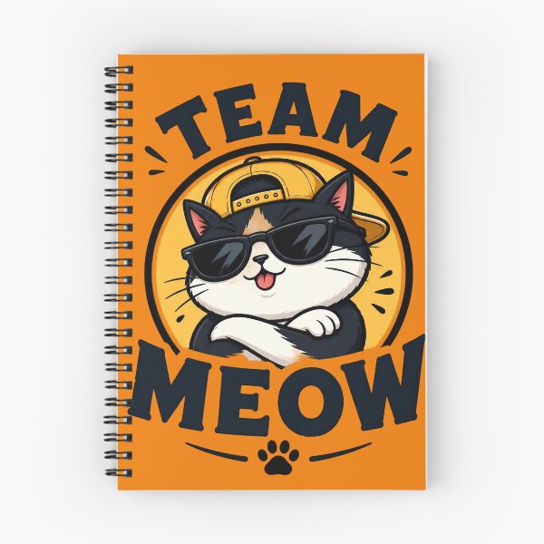 Item preview, Team Meow Cool Cat with Sunglasses – Funny Kawaii Cat Graphic Design designed and sold by IMuDesigner.