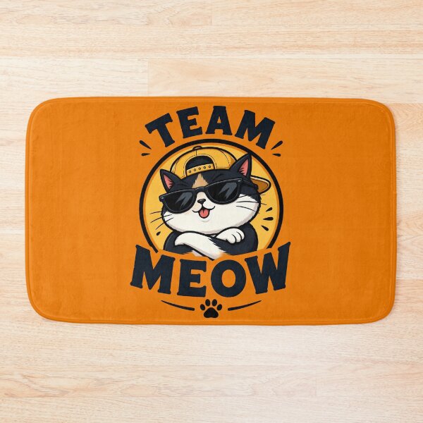 Item preview, Team Meow Cool Cat with Sunglasses – Funny Kawaii Cat Graphic Design designed and sold by IMuDesigner.