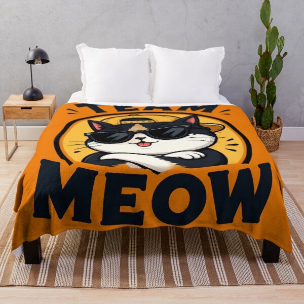 Item preview, Team Meow Cool Cat with Sunglasses – Funny Kawaii Cat Graphic Design designed and sold by IMuDesigner.