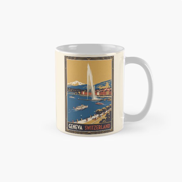 Item preview, Geneva Switzerland Vintage Travel Poster designed and sold by Bomax121.