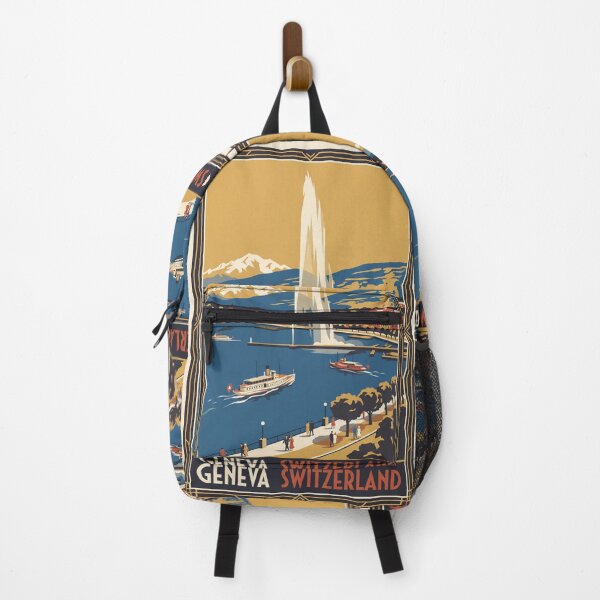 Item preview, Geneva Switzerland Vintage Travel Poster designed and sold by Bomax121.