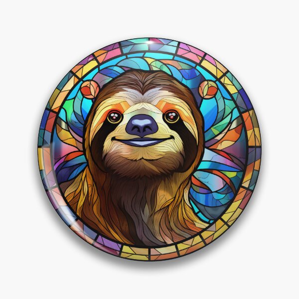 Item preview, Sloth Stained Glass Leadlight Artistic Design Boys Girls designed and sold by rafaeltto.