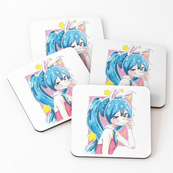 Item preview, BUNNY SUIT HATSUNE MIKU - vocaloid - Anime kawaii - watercolor art by Foxpuar designed and sold by Foxpuar.