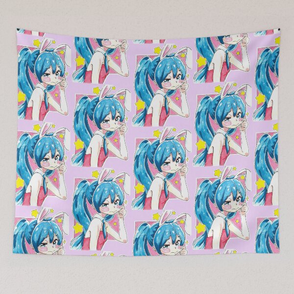 Artikelvorschau, HASE-SUIT HATSUNE MIKU - Vocaloid - Anime Kawaii - Aquarellkunst von Foxpuar entworfen und verkauft von Foxpuar.