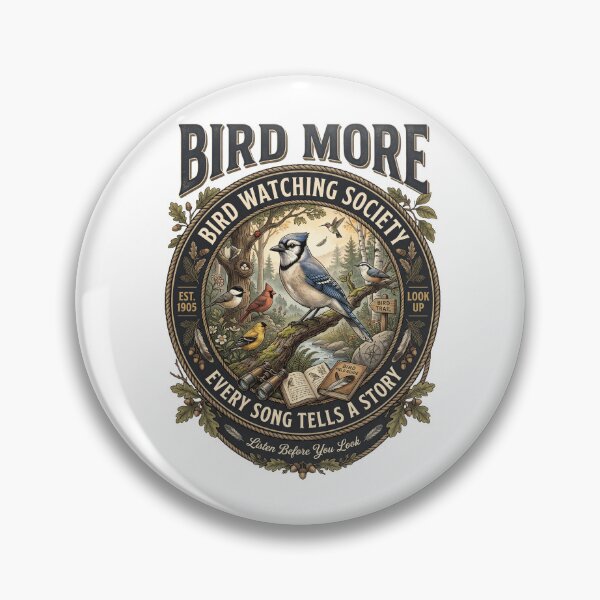 Item preview, Bird More Bird Watching Society Blue Jay designed and sold by Roy & Tiffany.