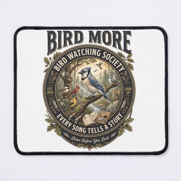 Item preview, Bird More Bird Watching Society Blue Jay designed and sold by Roy & Tiffany.