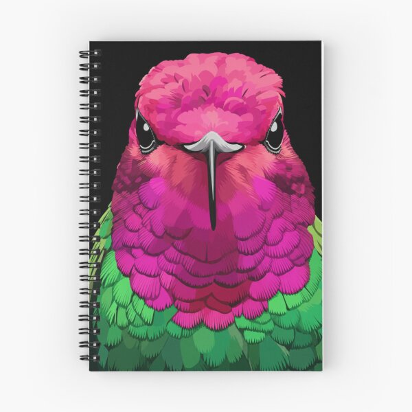 Item preview, Pink and Green Exotic Bird Portrait | Vibrant Vector Illustration designed and sold by minbadesign.