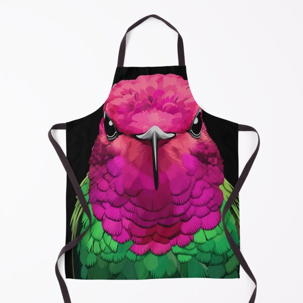 Item preview, Pink and Green Exotic Bird Portrait | Vibrant Vector Illustration designed and sold by minbadesign.