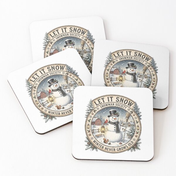Item preview, Let It Snow Snowman Society Winter Heritage Badge designed and sold by Roy & Tiffany.
