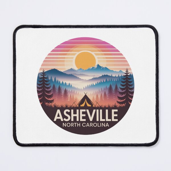 Item preview, Asheville North Carolina: Colorful Mountain Camping Sunset designed and sold by CircinusStore.