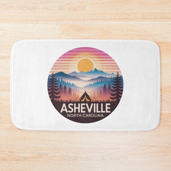 Item preview, Asheville North Carolina: Colorful Mountain Camping Sunset designed and sold by CircinusStore.