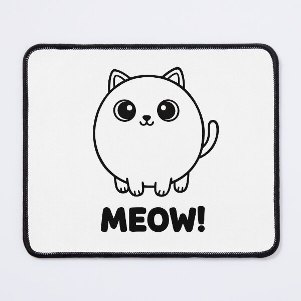 Item preview, Cute Chubby Cat Meow Illustration designed and sold by ArtPer-design.