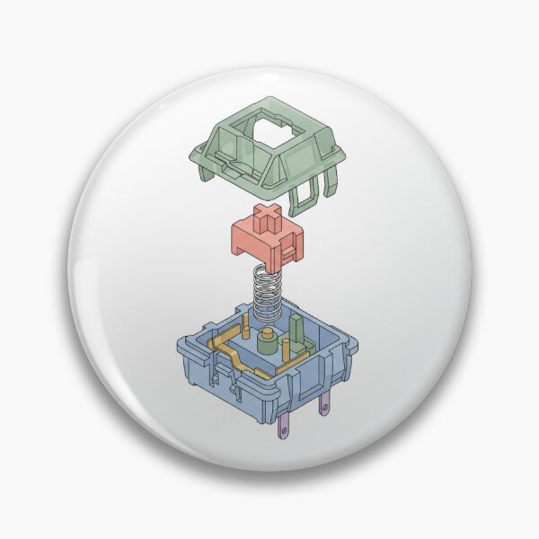 Item preview, Low-Profile Switch Exploded View - Slim Mechanical Keyboard Art designed and sold by Node & Switch.