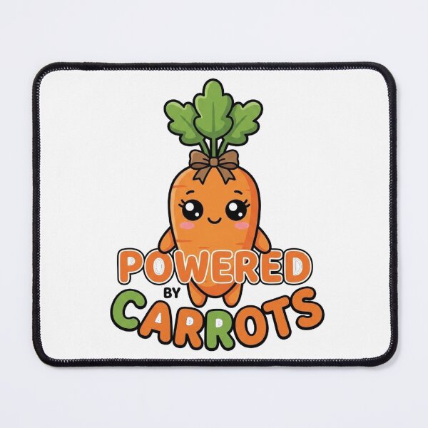 Item preview, Powered by Carrots Cute Kawaii Carrot PNG | Funny Vegetable Digital designed and sold by morning sun.