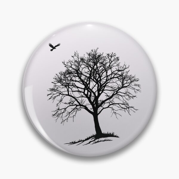 Item preview, Winter Hawk Silhouette - Minimalist Bare Tree Nature Art designed and sold by ArthousePromos.
