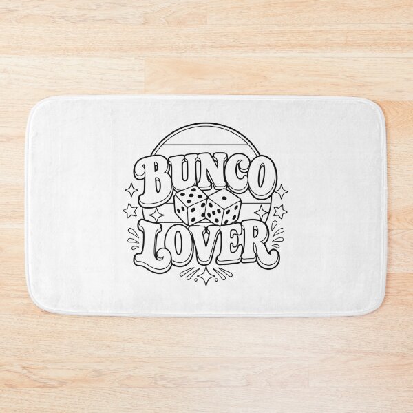 Item preview, Bunco Lover Black and White Dice Outline Design designed and sold by Lunaria Arts.