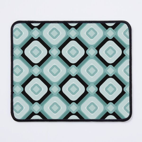 Item preview, Mid Century Retro Mint and Teal Geometric Diamond Pattern designed and sold by Jyoti-Quotes.